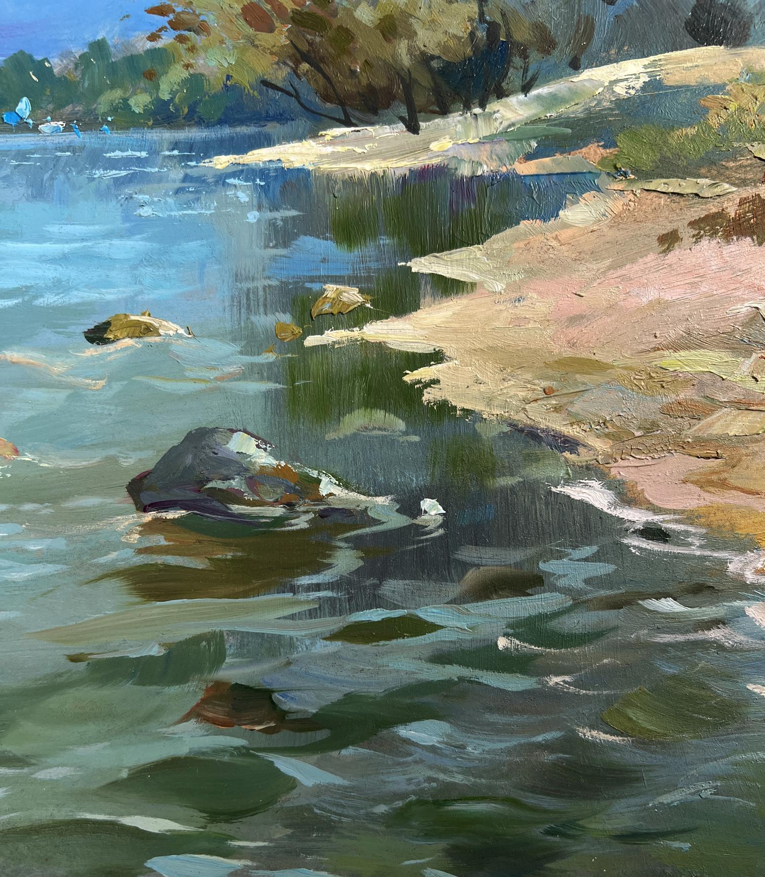 Oil painting Summer day by the shore by Yuriy Suprunchuk