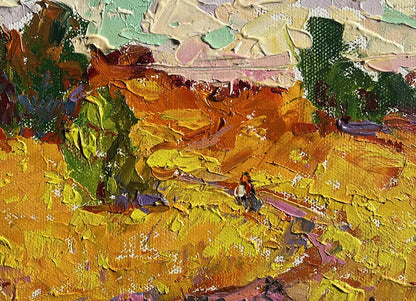 Vibrant oil painting A light breeze in the field by Oleksiy Ivanyuk