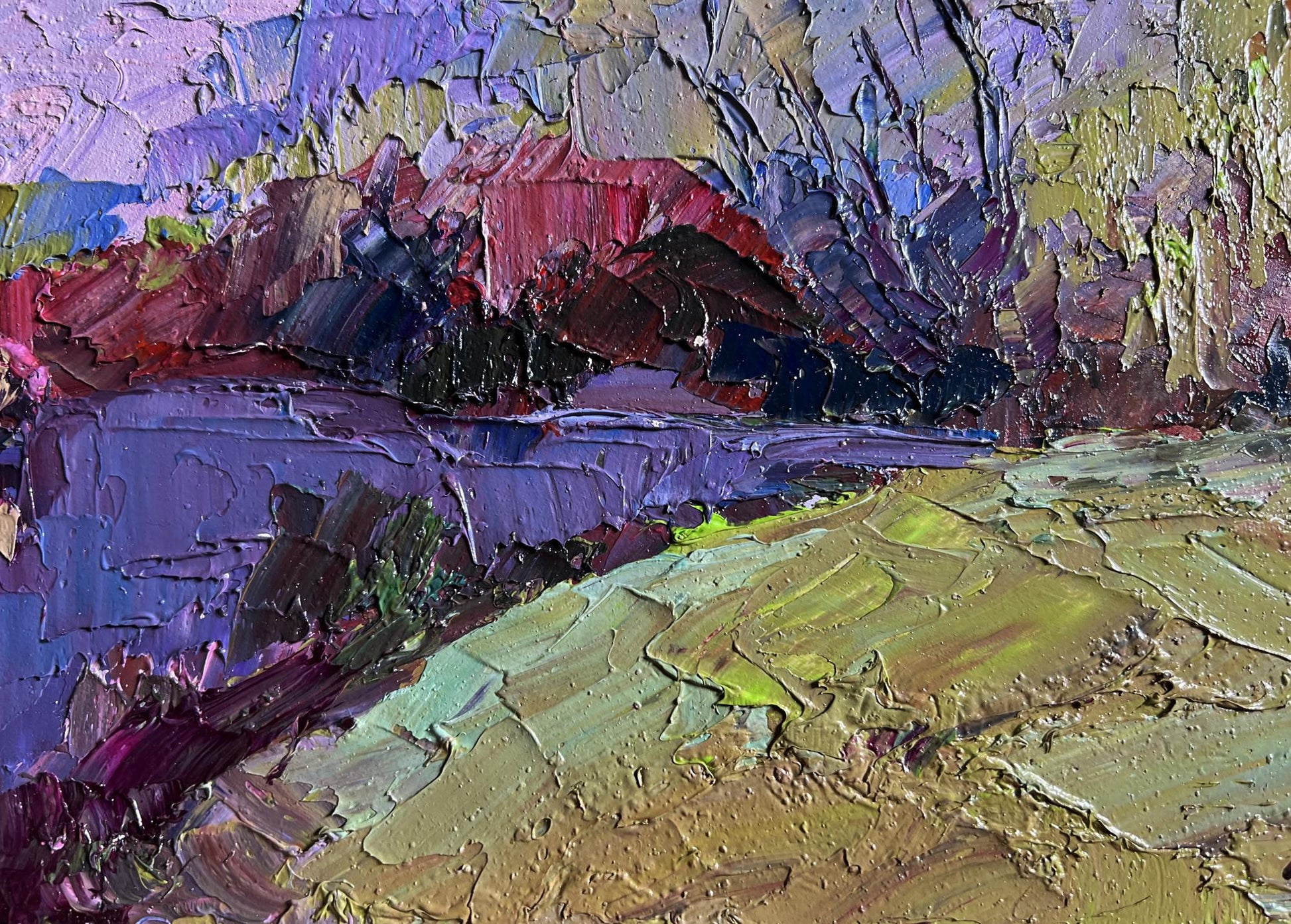 Oil painting Hot August Day by Boris Serdyuk with vibrant impasto strokes