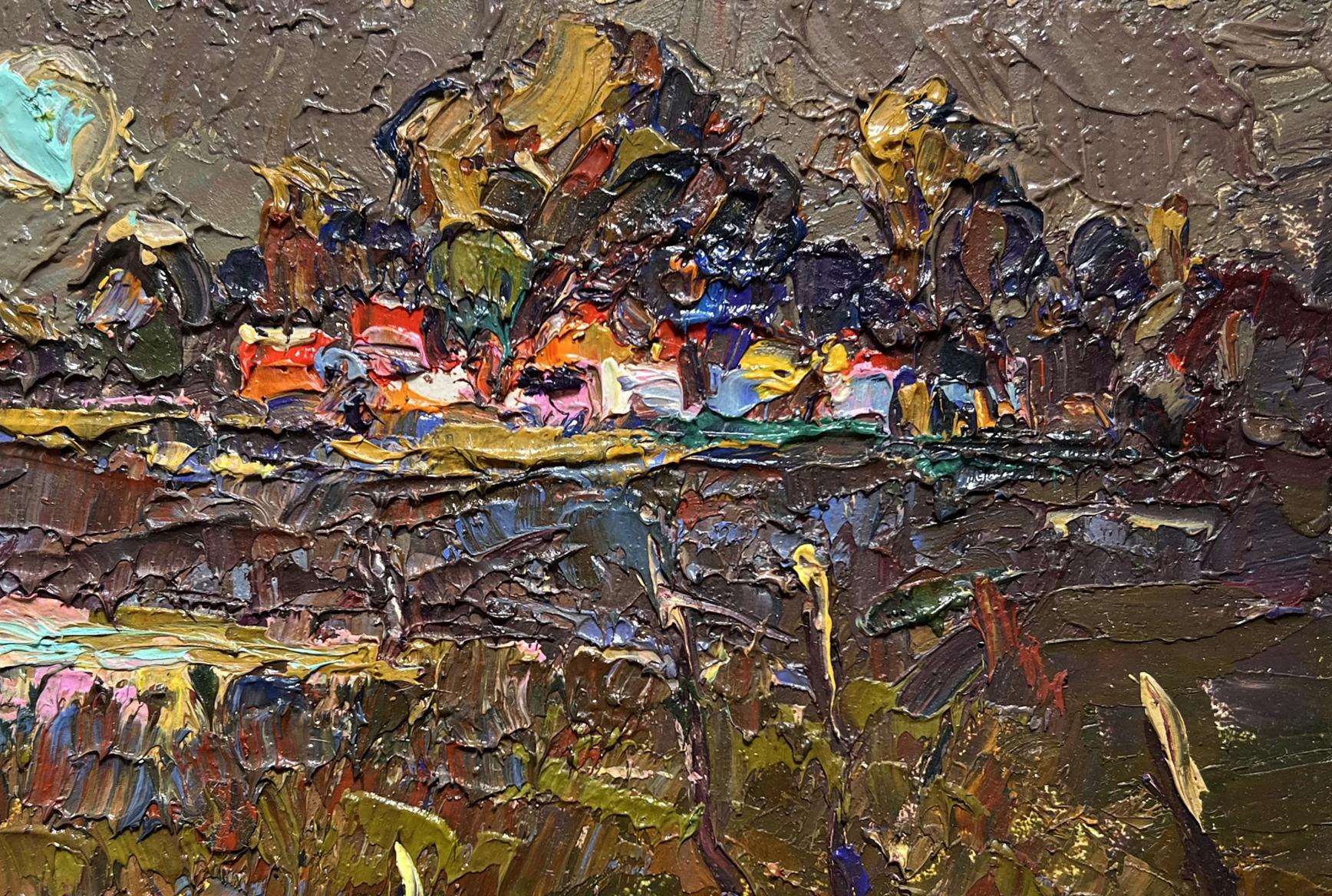 Oil painting Evening Silence in the Village by Oleksiy Ivanyuk