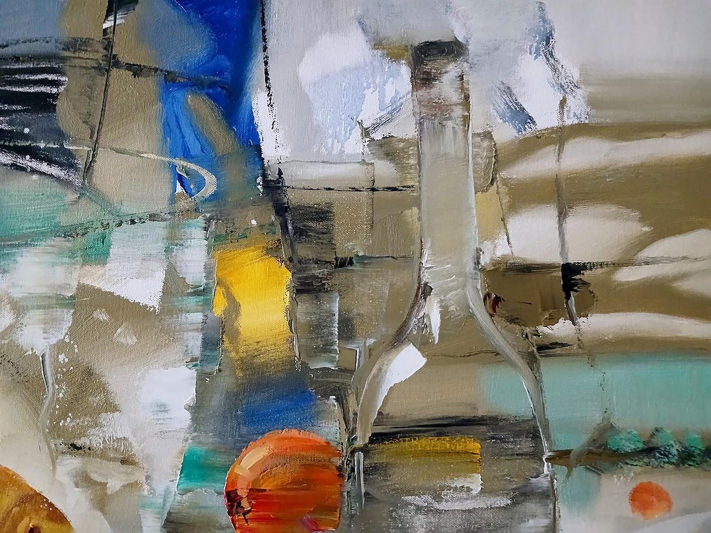 Abstract expressionist oil painting Goldfish by Anatoly Tarabanov