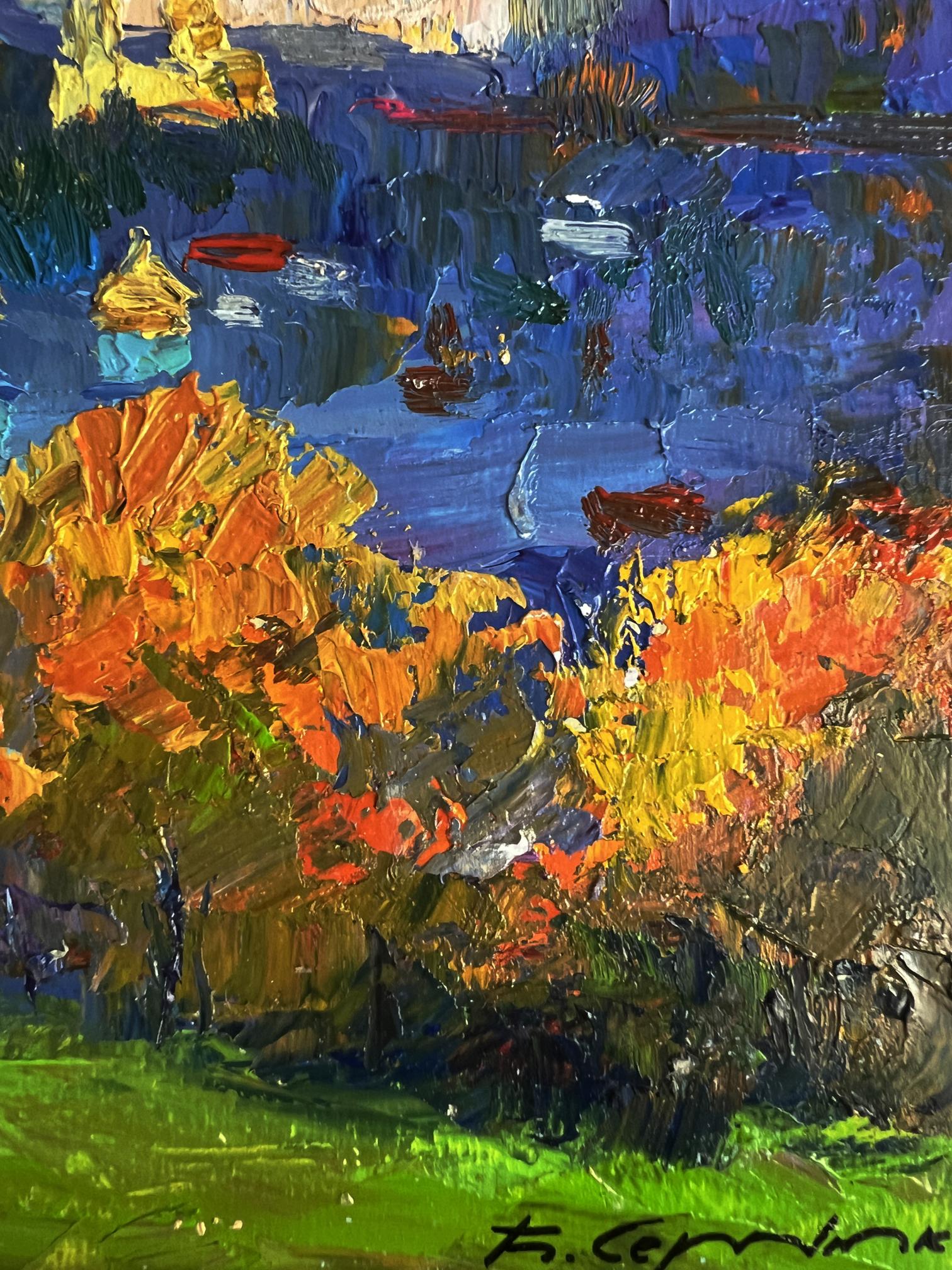 Oil painting View from the autumn forest by Boris Serdyuk