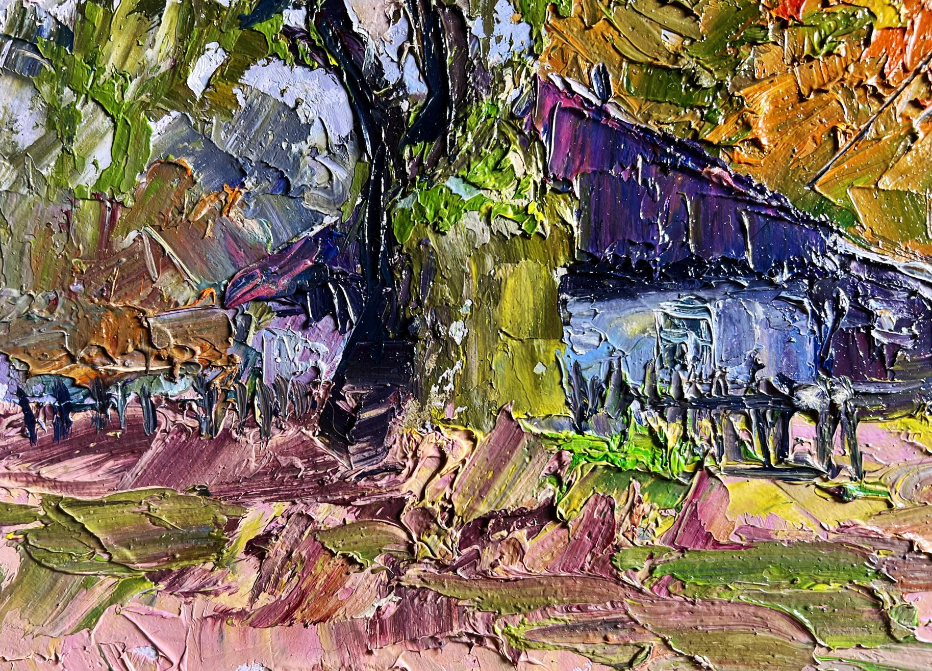 Vibrant impressionist oil painting September day by Boris Serdyuk