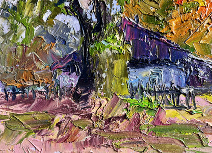 Vibrant impressionist oil painting September day by Boris Serdyuk