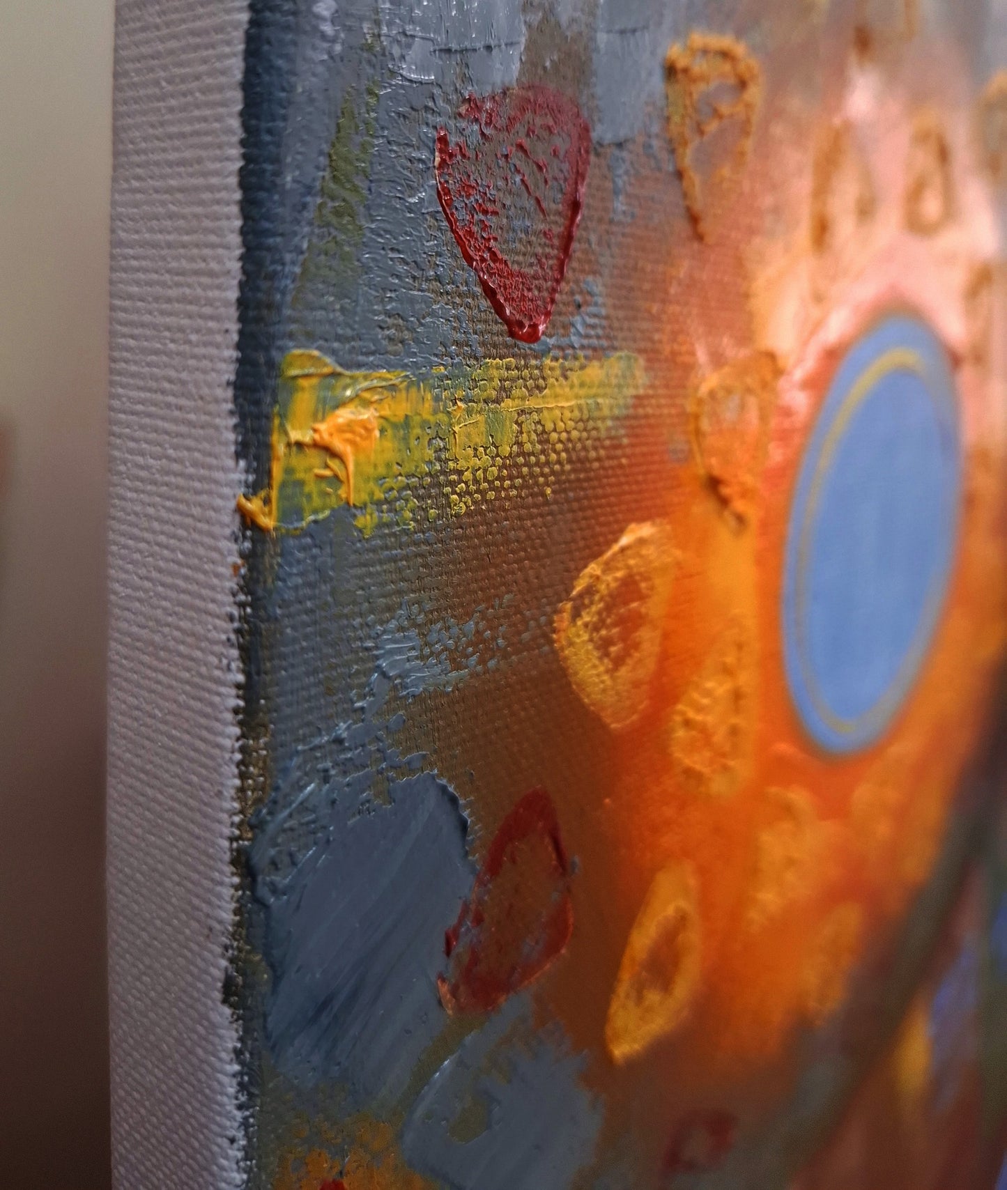 Abstract oil painting King Button goes for a walk by Sergiy Voichenko