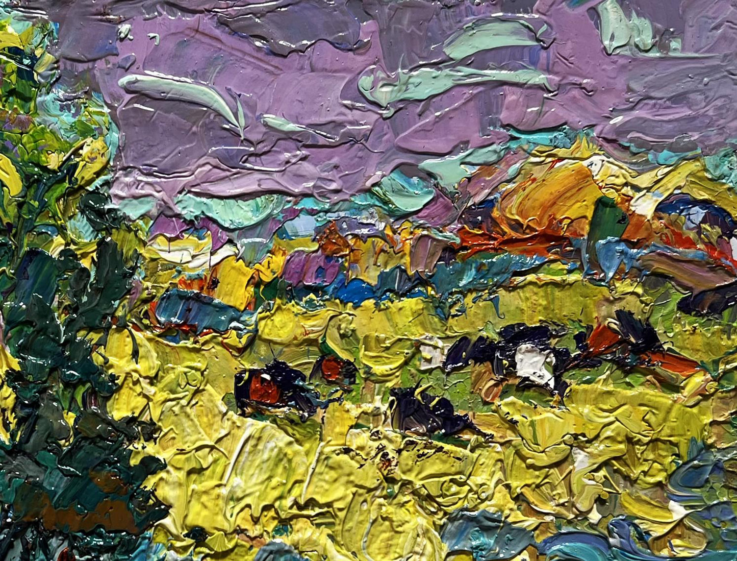Vibrant impressionist oil painting In autumn after the rain by Oleksiy Ivanyuk