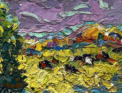 Vibrant impressionist oil painting In autumn after the rain by Oleksiy Ivanyuk