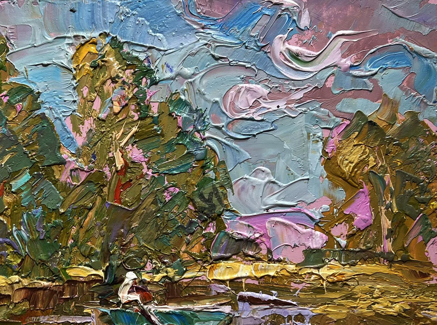 Oil painting Relaxation on a summer river by Oleksiy Ivanyuk