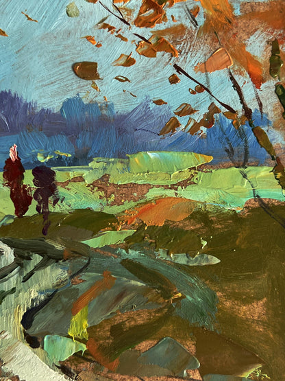 Vibrant impressionist oil painting Path in the field by Yuriy Suprunchuk