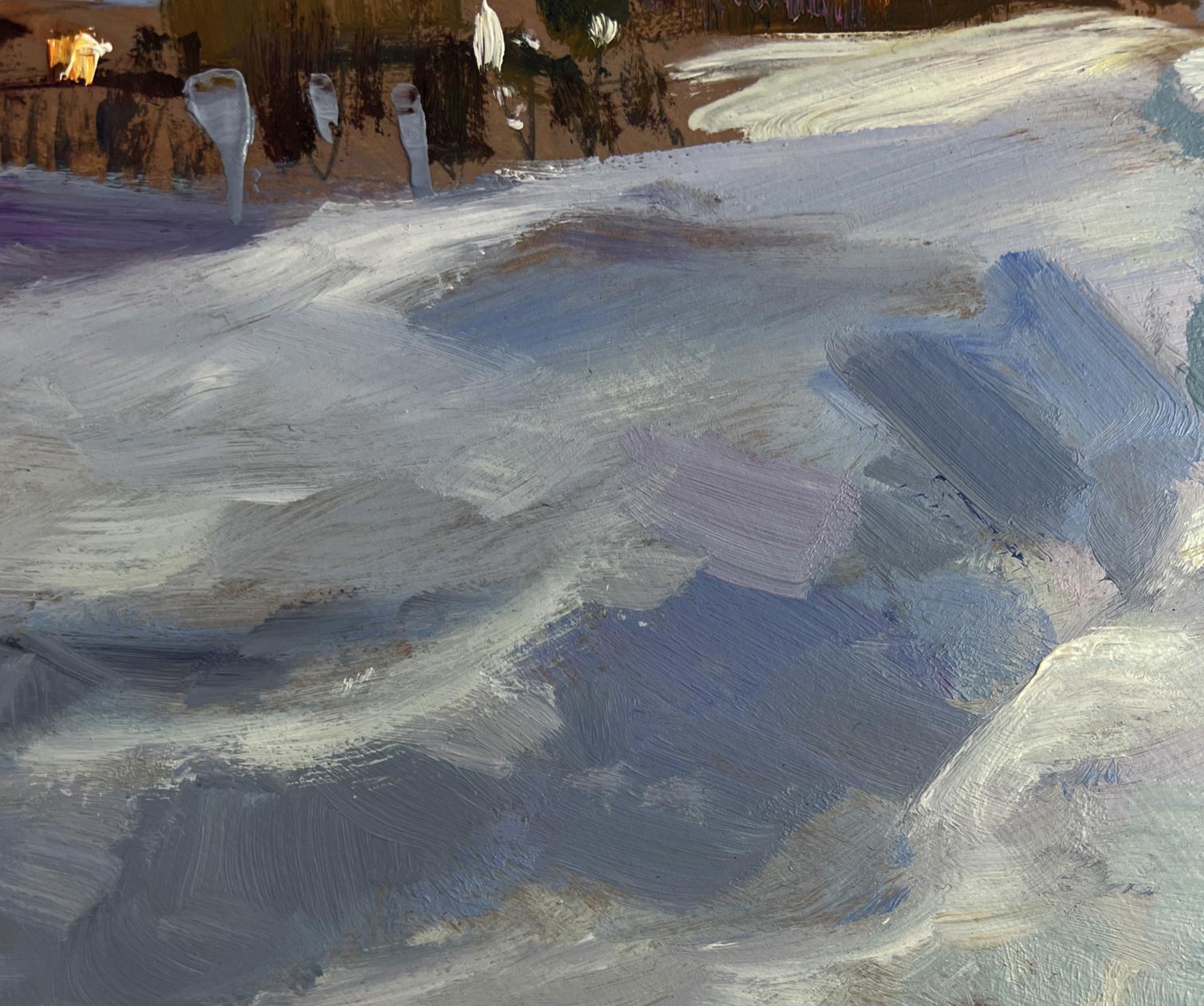 Large snow drifts oil painting by Yuriy Suprunchuk