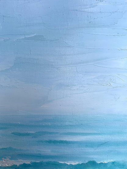 Oil painting Warm sea by Tatyana Derdey serene turquoise ocean canvas