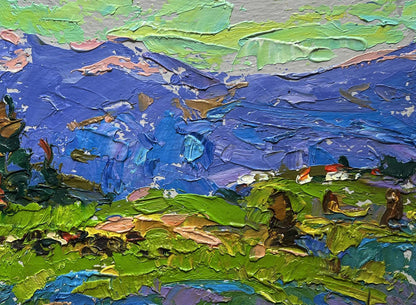 Vibrant impressionist oil painting On the mountain plains by Oleksiy Ivanyuk