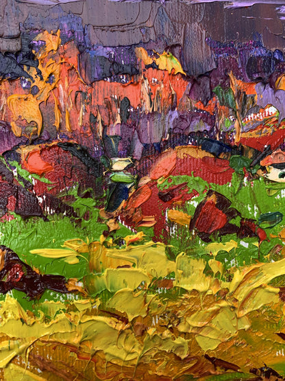 Oil painting After the Rain by Oksana Ivanyuk with vibrant impressionist brushstrokes