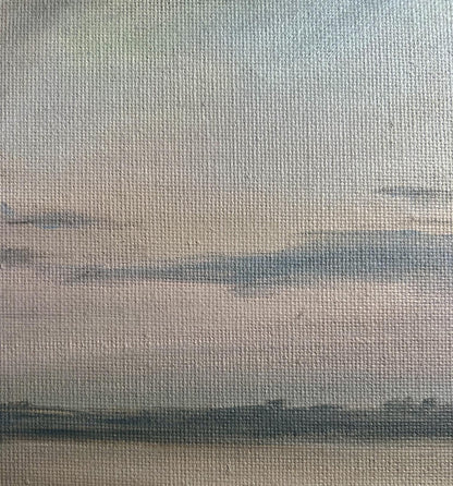 Oil painting A storm is coming by Tatyana Derdey textured abstract blues grays