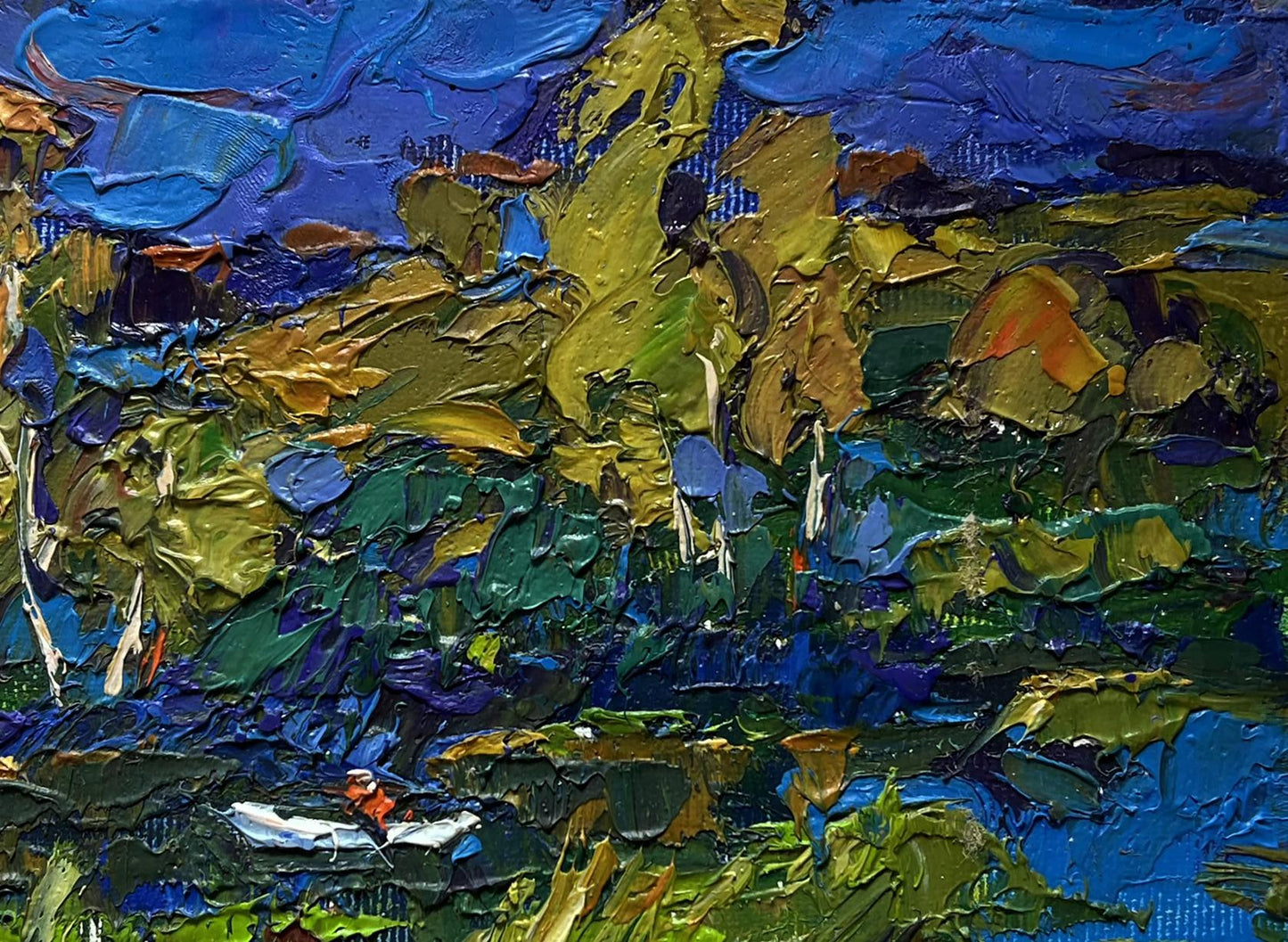 Vibrant impressionist oil painting Night rest in nature by Oleksiy Ivanyuk