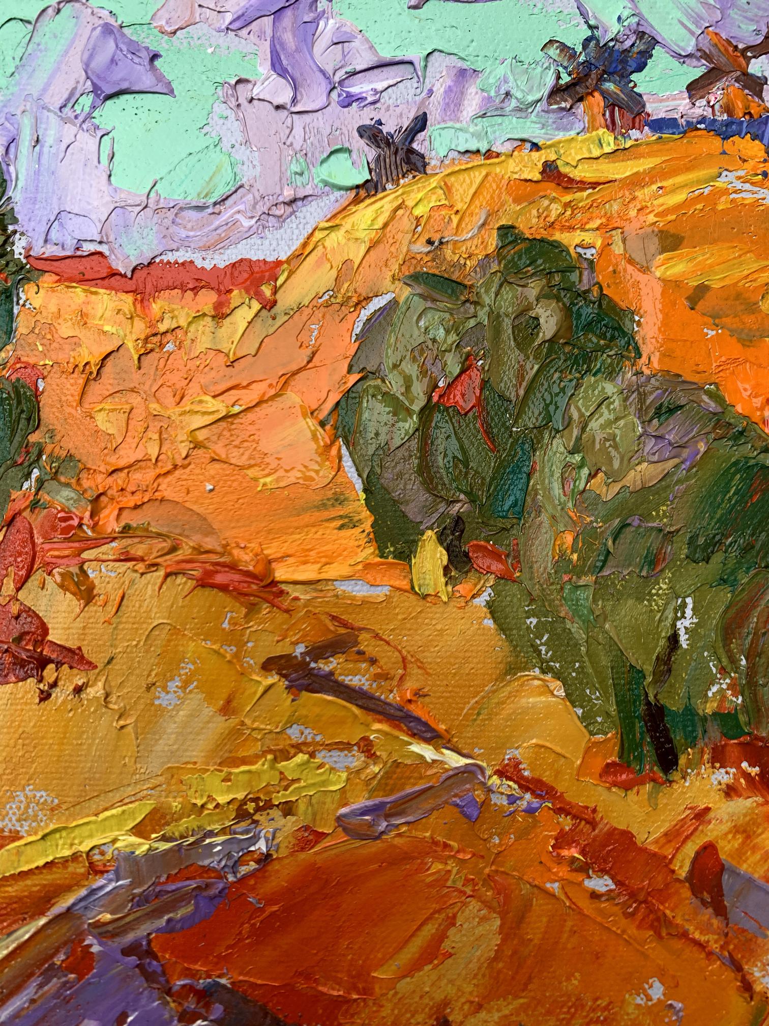 Vibrant impressionist oil painting Strong wind by Ivanyuk Oleksiy