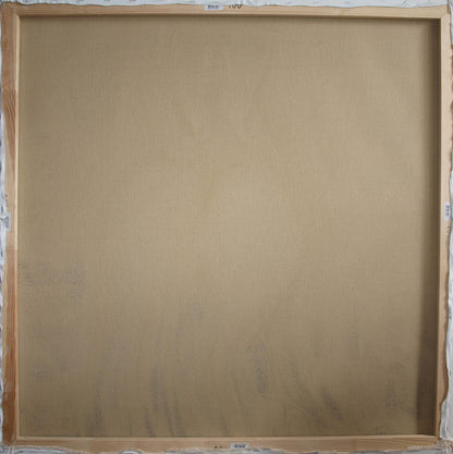 Back of Oil painting After a hard week Konsta G. Amelinn canvas with wood frame
