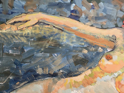 Acrylic painting  expressionism nude Serhiy Kovalev
