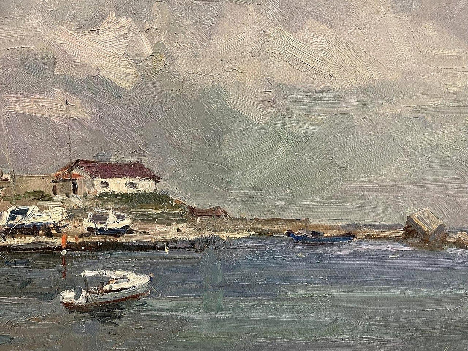 Oil painting Yacht Oleksandr Andreev