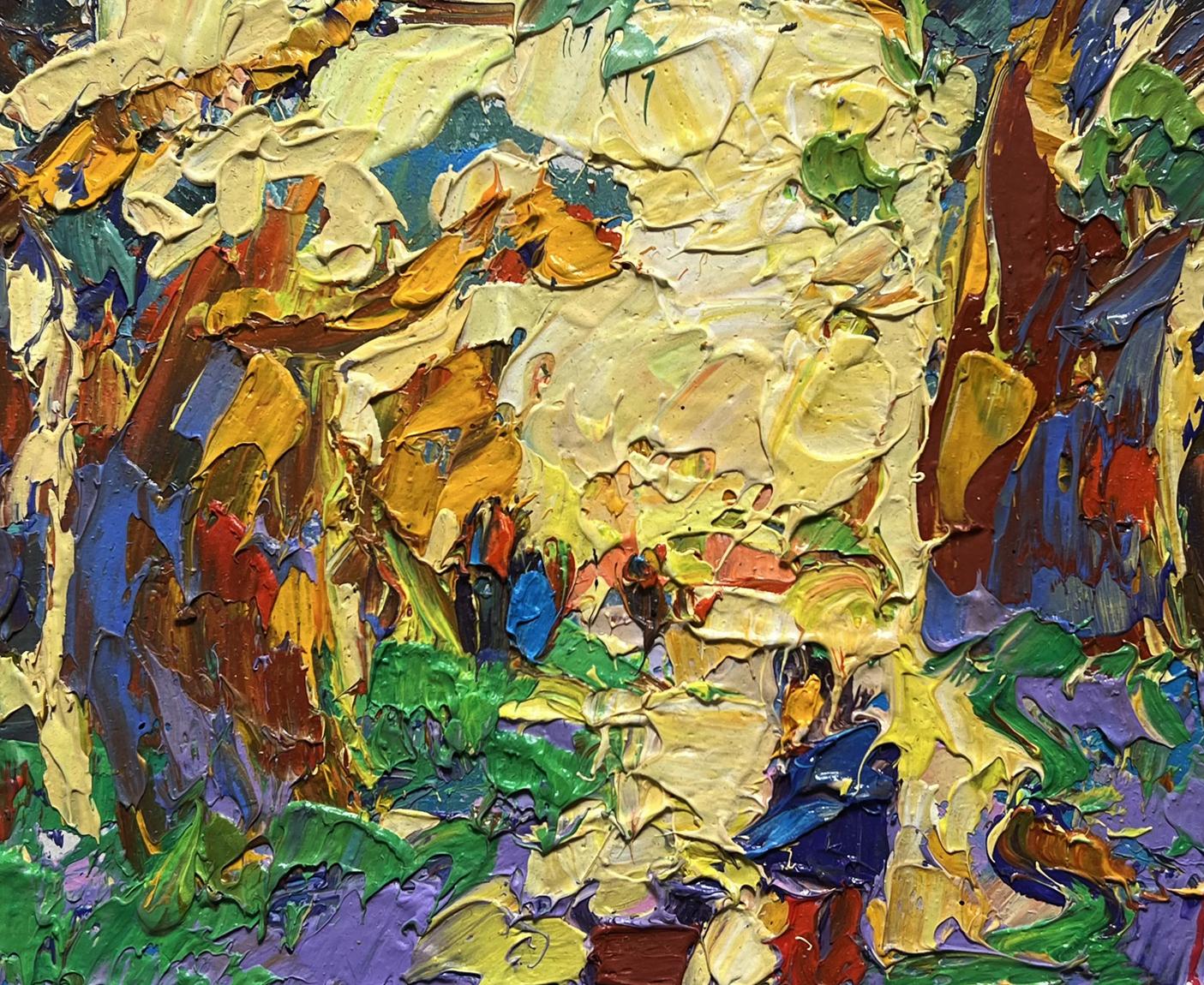 Vibrant impressionist oil painting Walking in the old park by Oleksiy Ivanyuk
