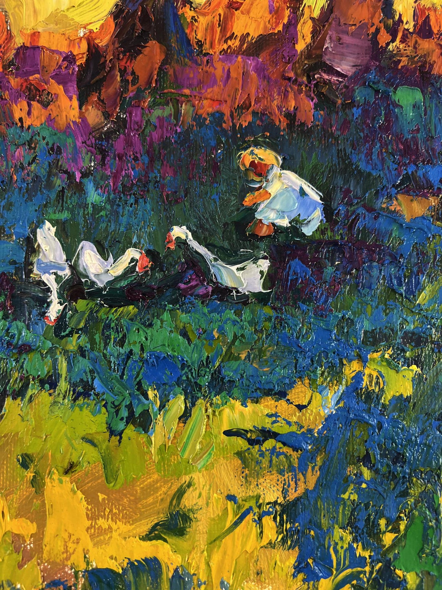 Vibrant Silence in the shade of old willows oil painting by Oleksiy Ivanyuk