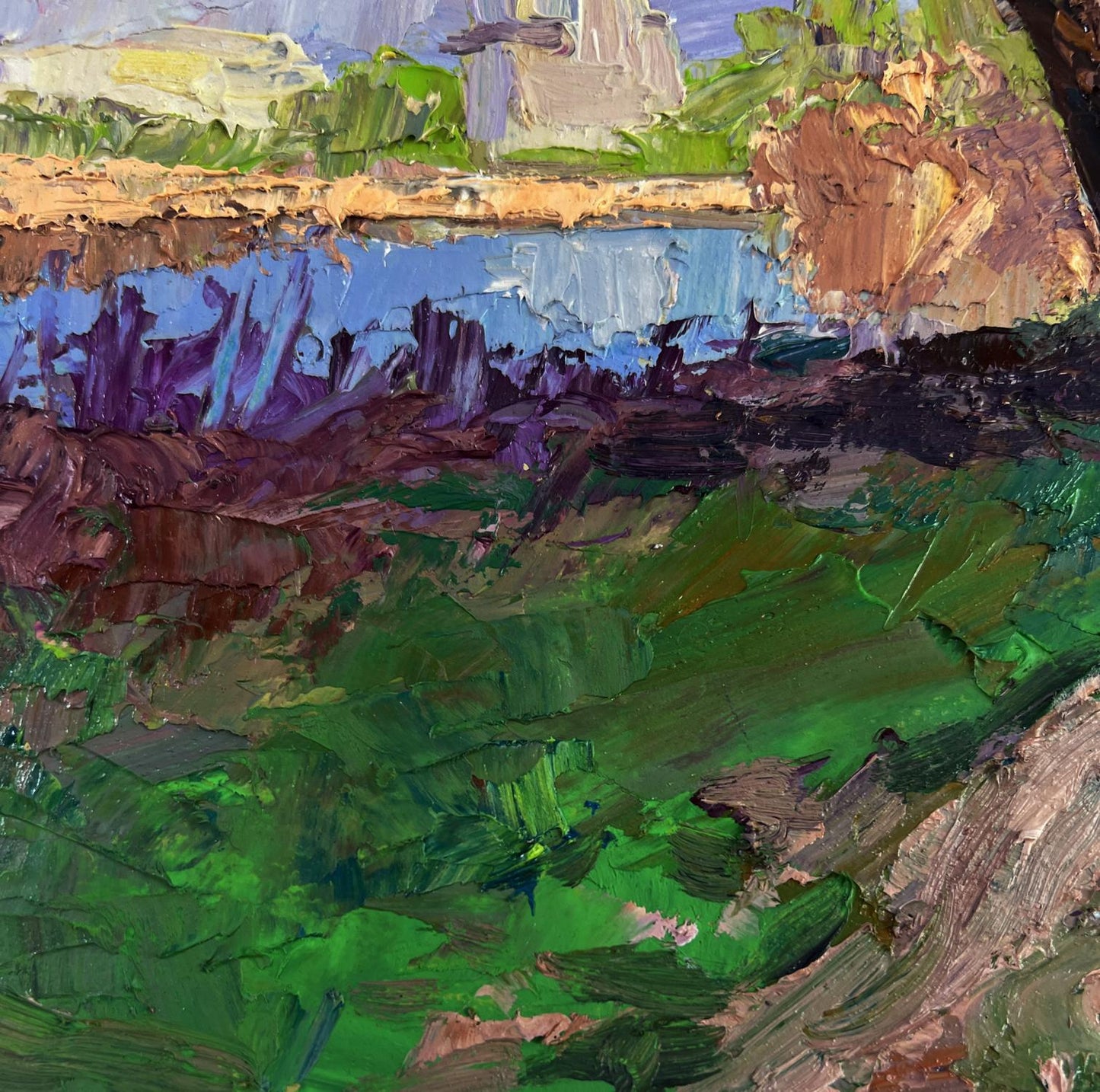 Vibrant impressionist oil painting The Earth Awakens in Sunlight by Boris Serdyuk