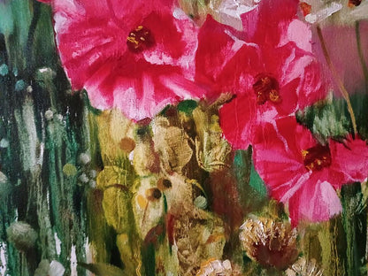 Abstract oil painting Spring flowers Anatoly Tarabanov