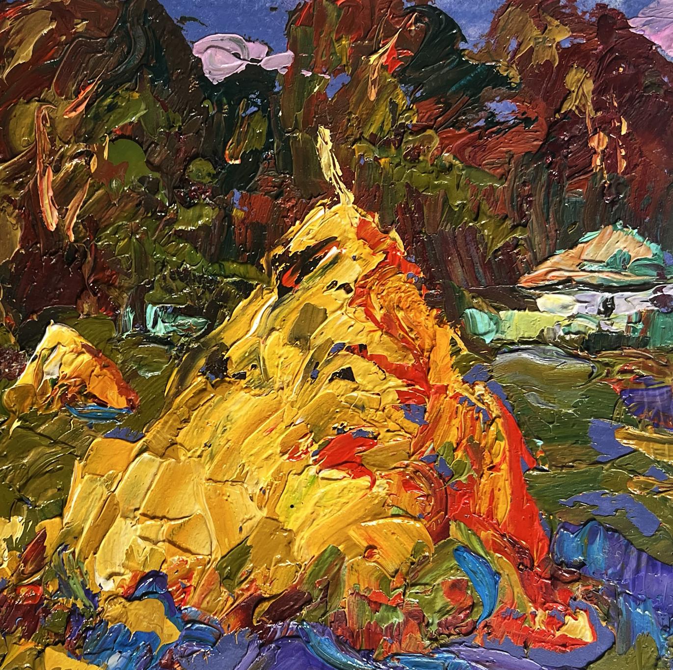 Oil painting Returning from the field in the evening by Oleksiy Ivanyuk