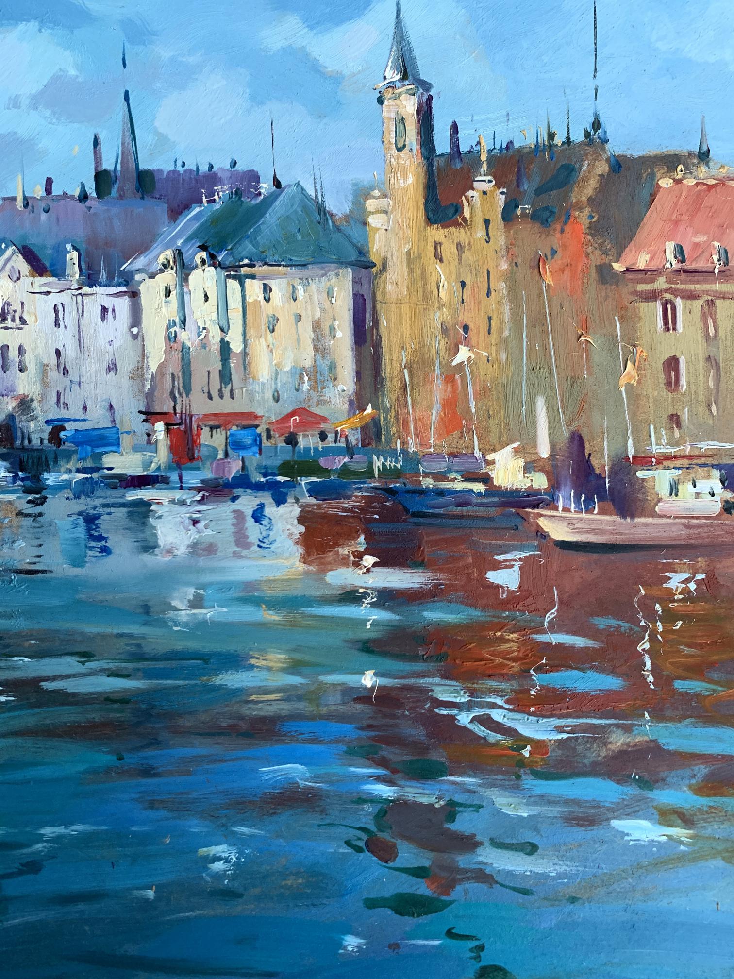 Vibrant impressionist oil painting like Venice by Yuriy Suprunchuk