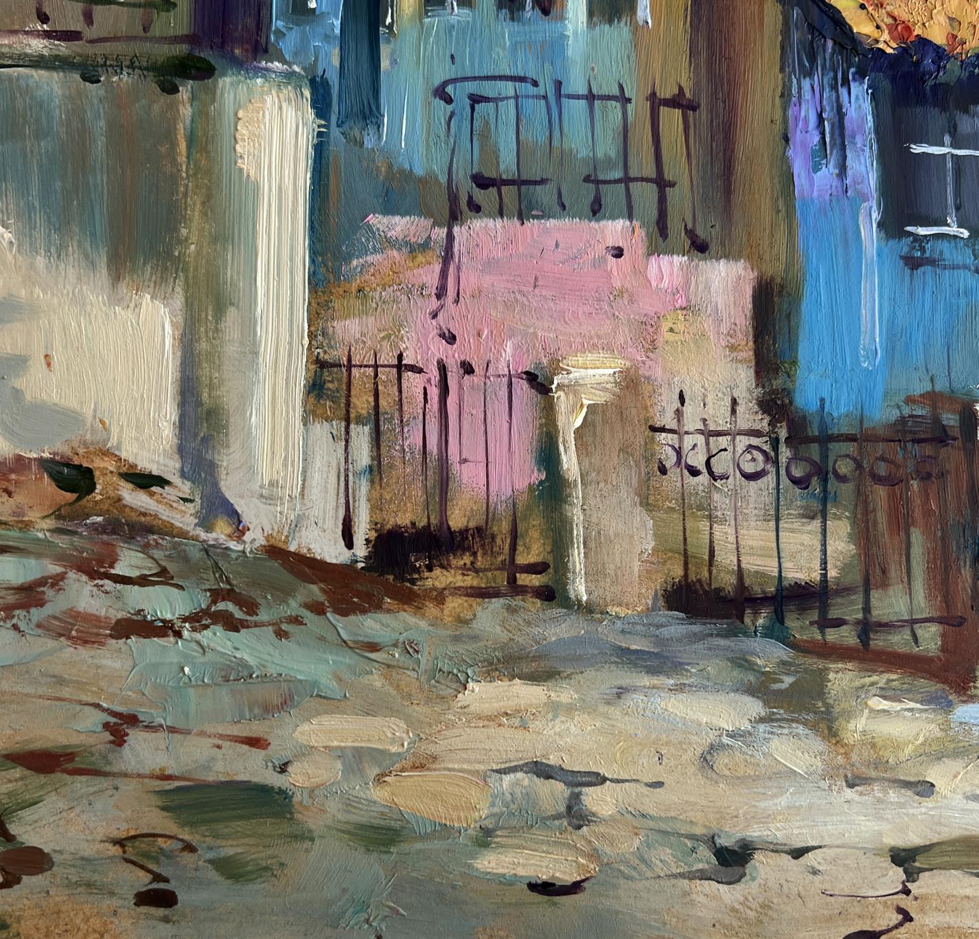 Abstract oil painting Warm wind on the streets by Yuriy Suprunchuk