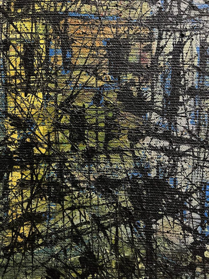 Abstract expressionist oil painting Graphic of the Cities by Serhiy Kovalev