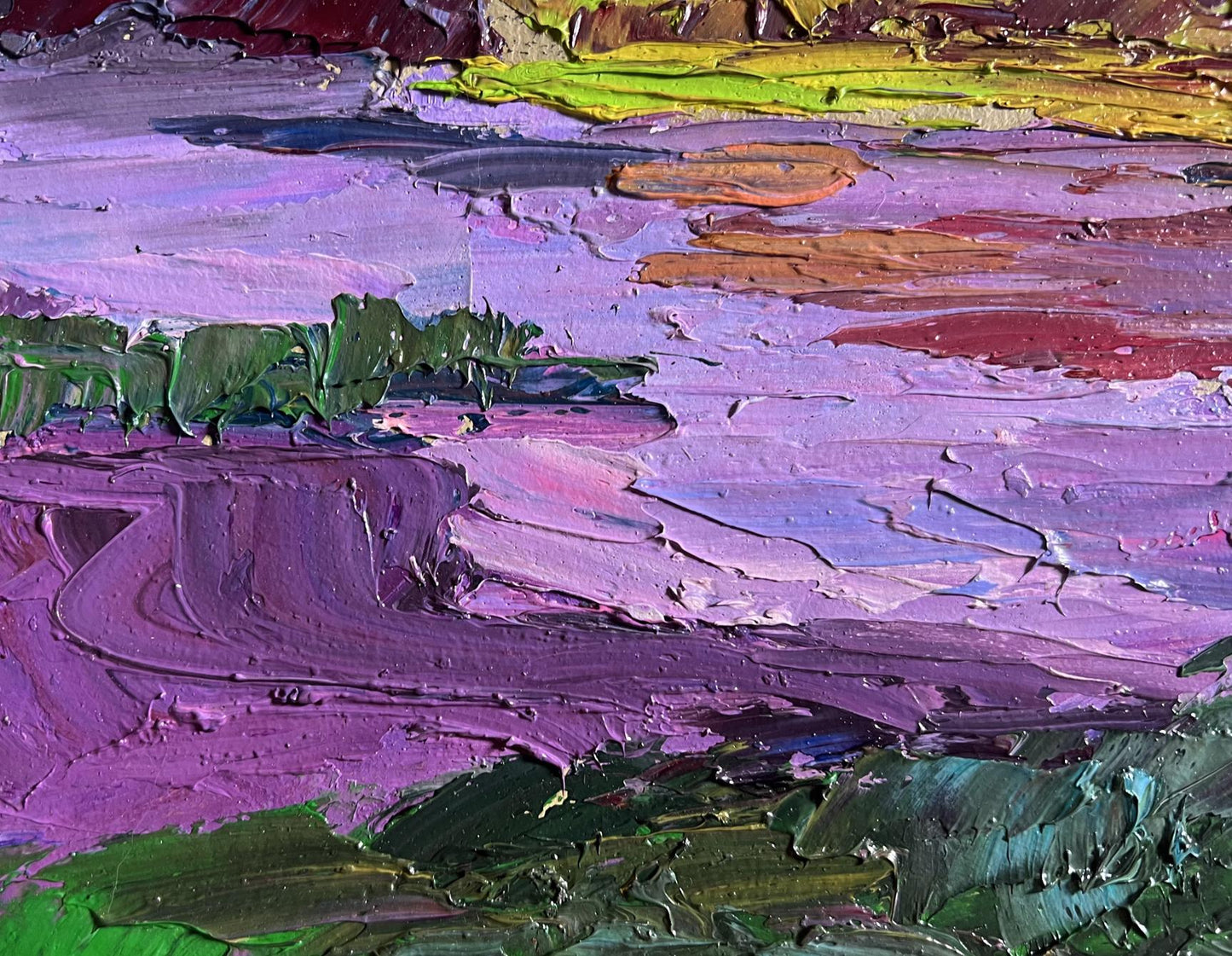 Vibrant impressionist oil painting September colors by Boris Serdyuk