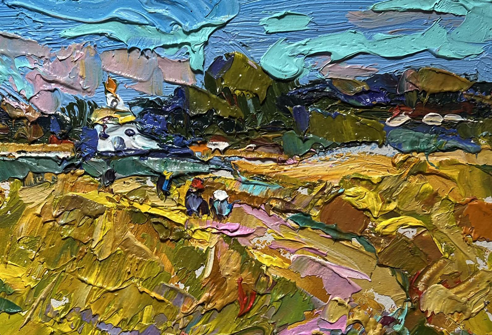 Vibrant impressionist oil painting The road leading to the village by Oleksiy Ivanyuk