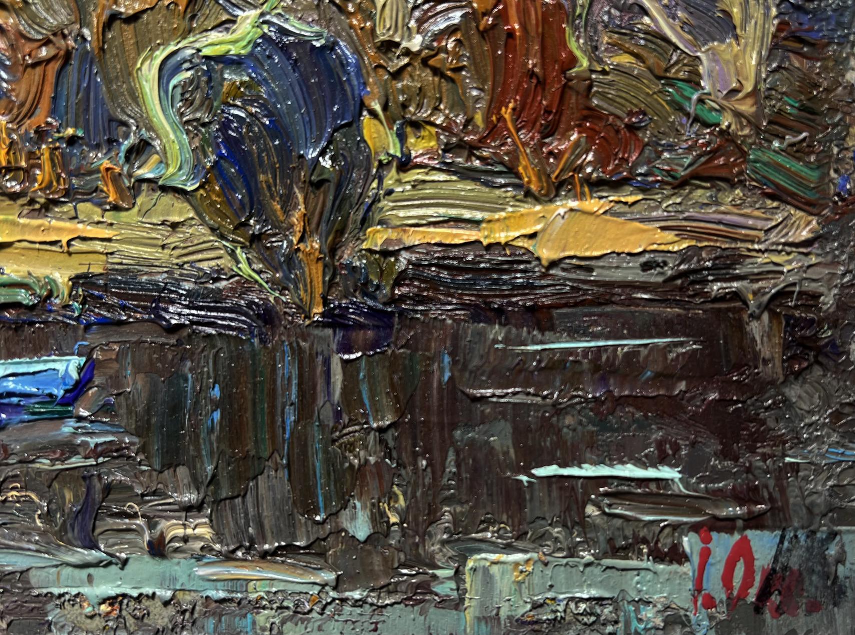 Oil painting Deep into the forest across the river by Oleksiy Ivanyuk