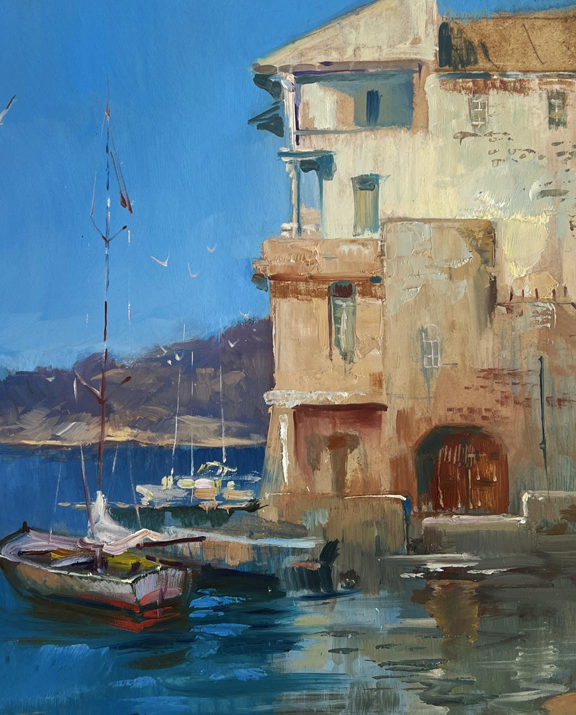 Impressionistic oil painting Waiting for the Tide by Yuriy Suprunchuk