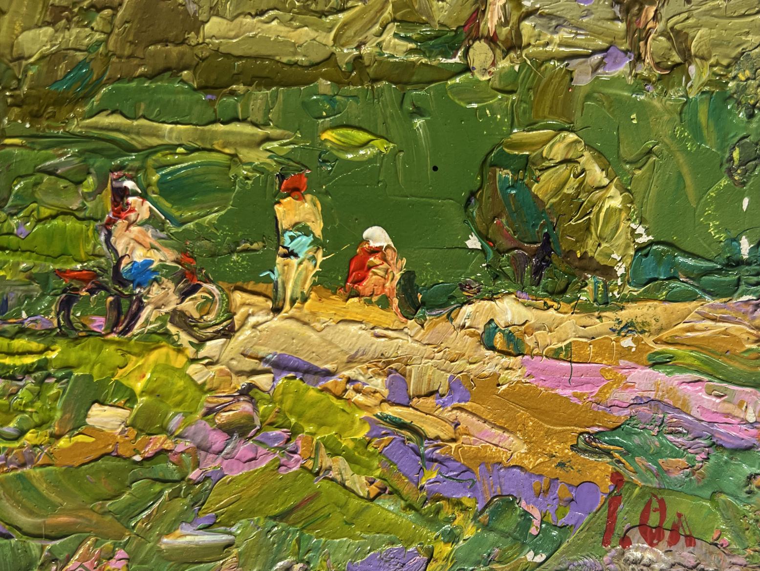 Vibrant impressionistic oil painting Summer walk outside the village by Oleksiy Ivanyuk