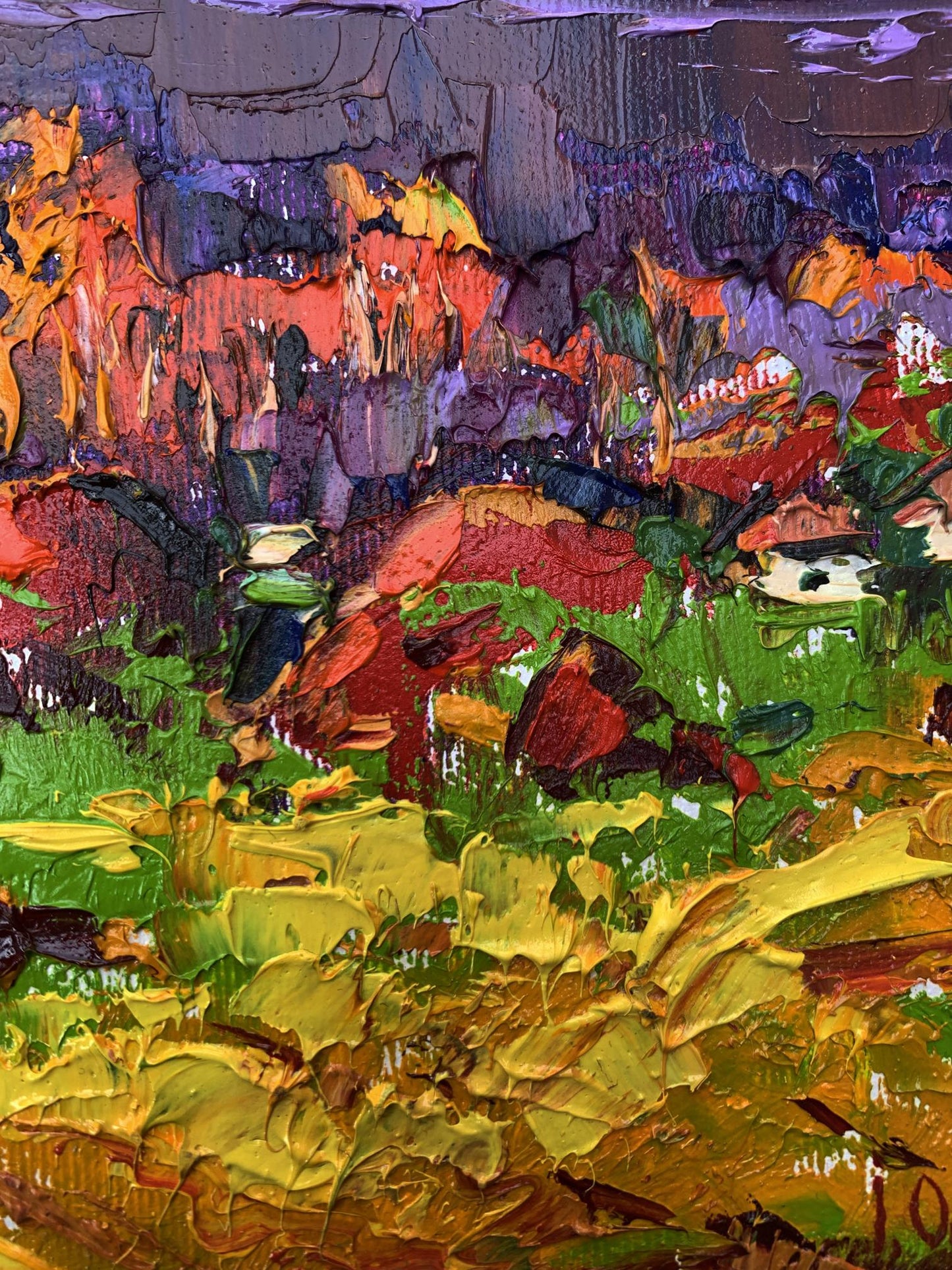 Vibrant impressionist oil painting After the Rain by Oksana Ivanyuk