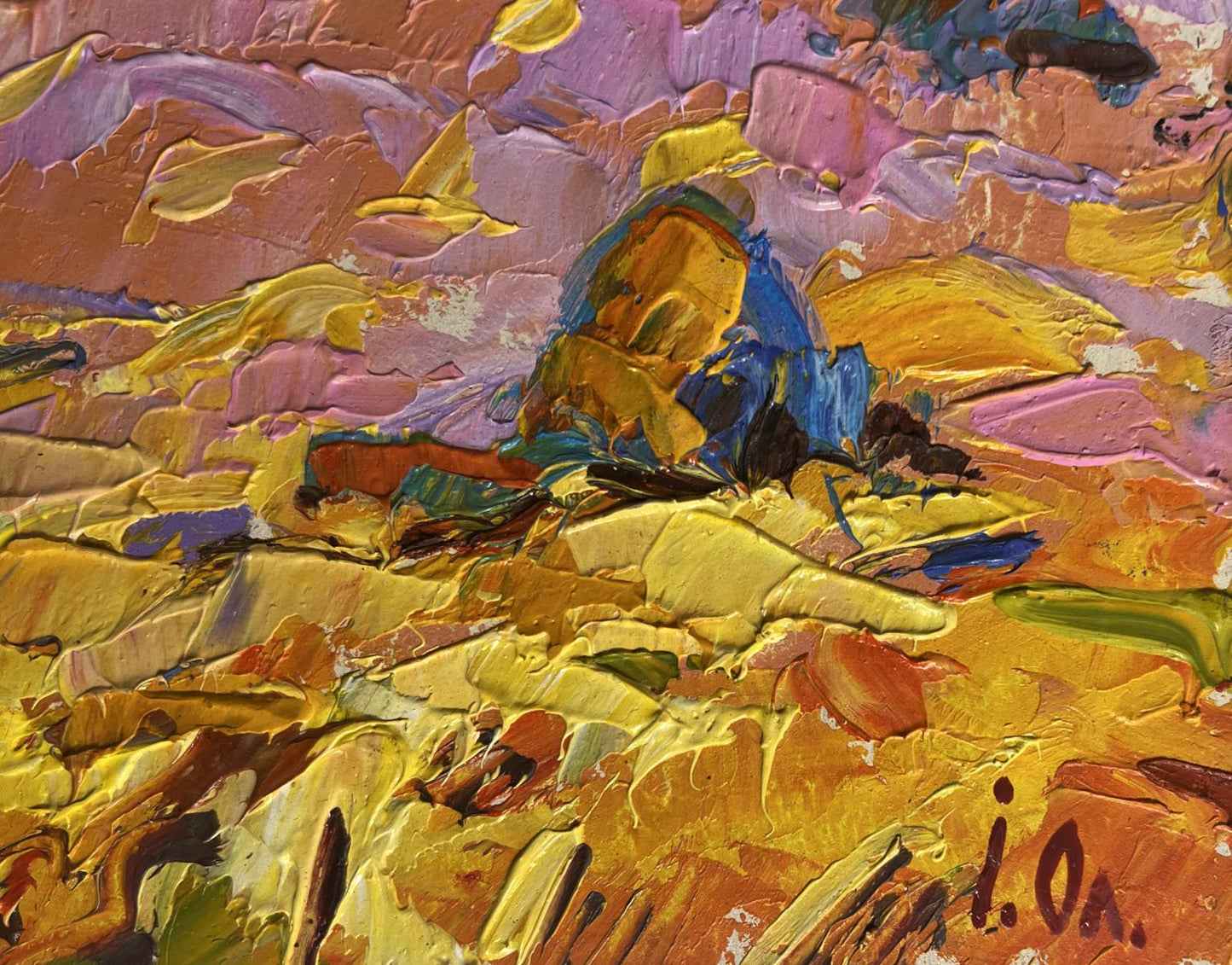 Vibrant oil painting Morning summer meadows by Oleksiy Ivanyuk