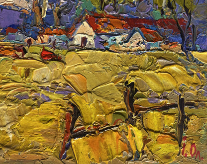 Oil painting Hot sunny day in the village by Oleksiy Ivanyuk