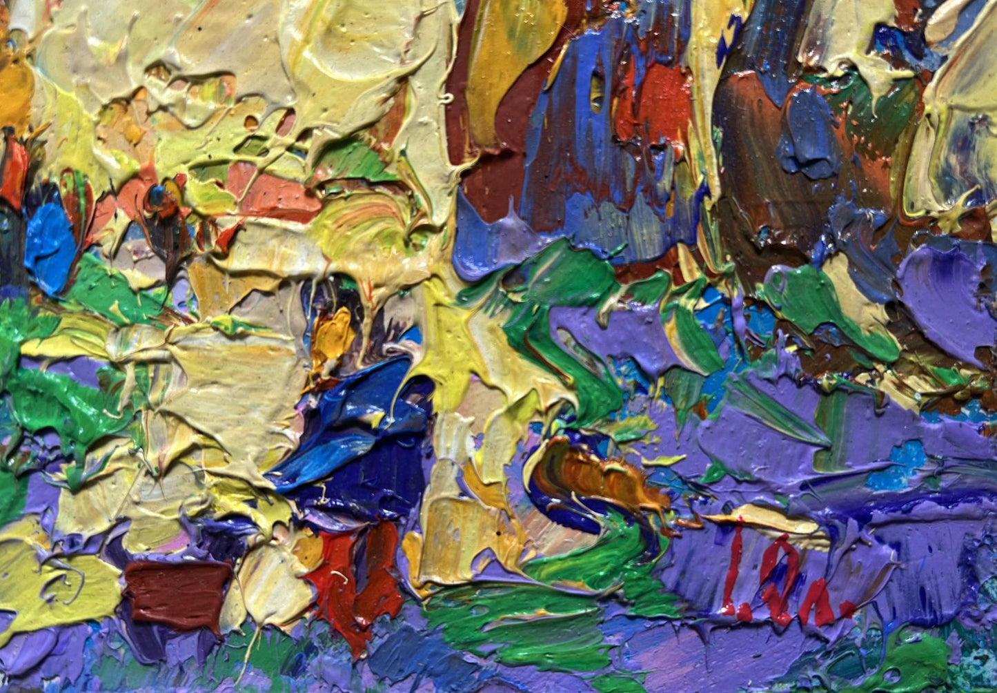 Vibrant oil painting Walking in the old park by Oleksiy Ivanyuk