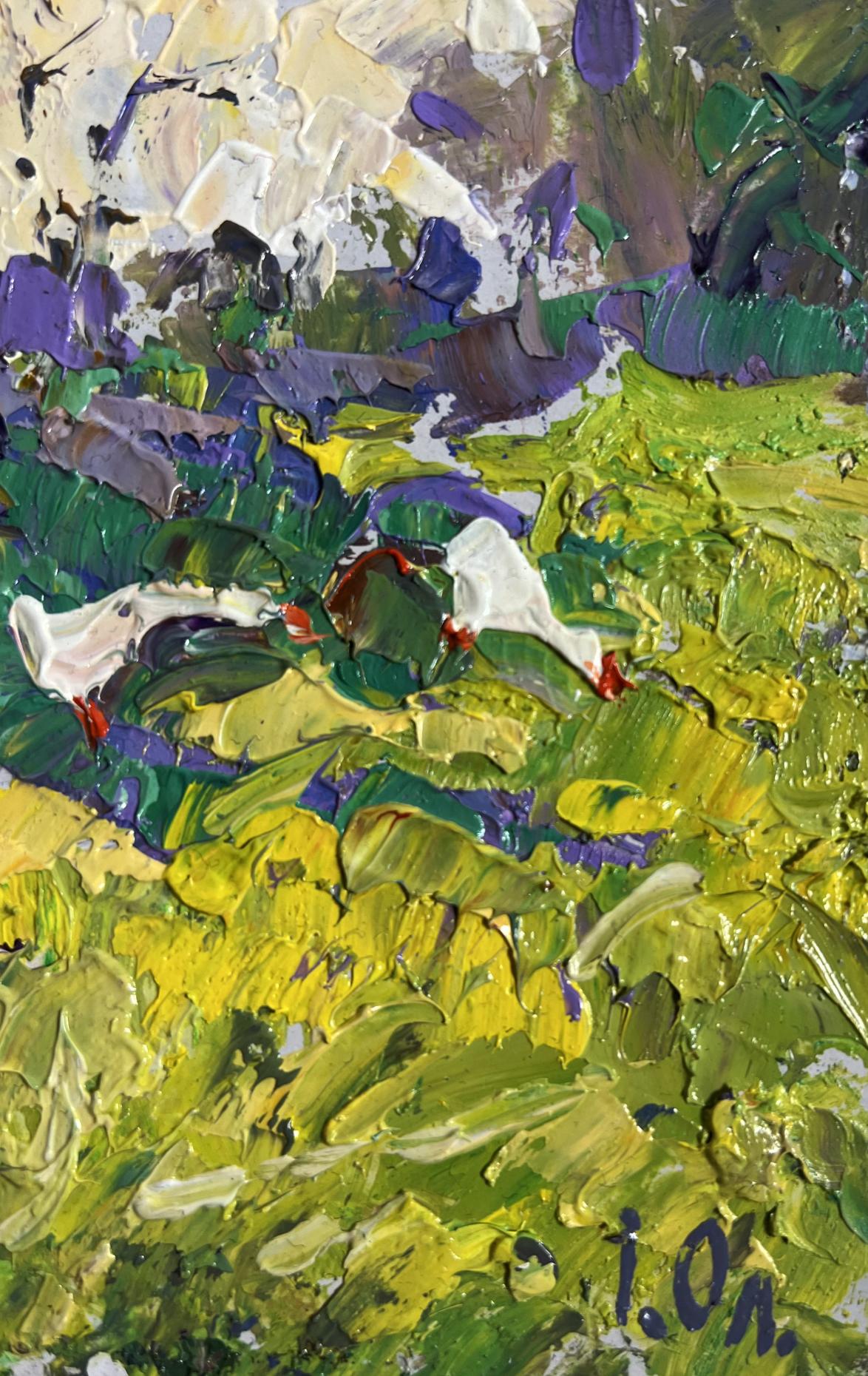 Vibrant impressionist oil painting Relaxing in the Meadow by Oleksiy Ivanyuk