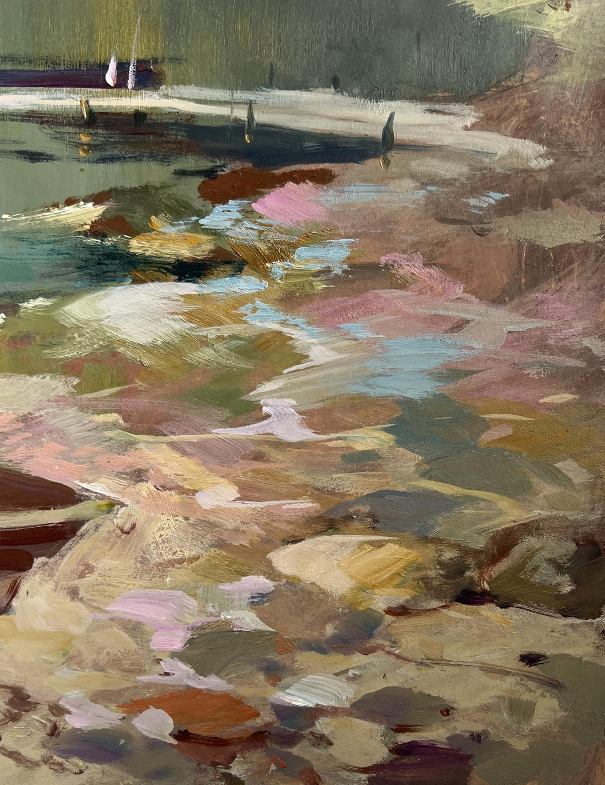 Oil painting Harbor at the foot of the hills by Yuriy Suprunchuk