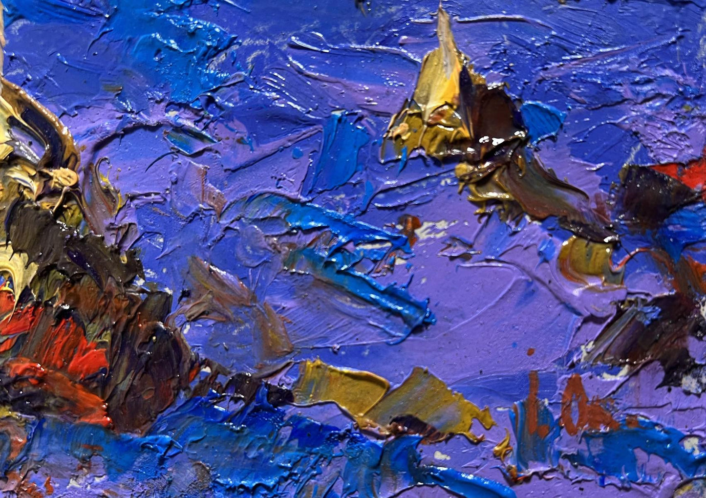 Oil painting The last rays of the sun by Oleksiy Ivanyuk textured canvas