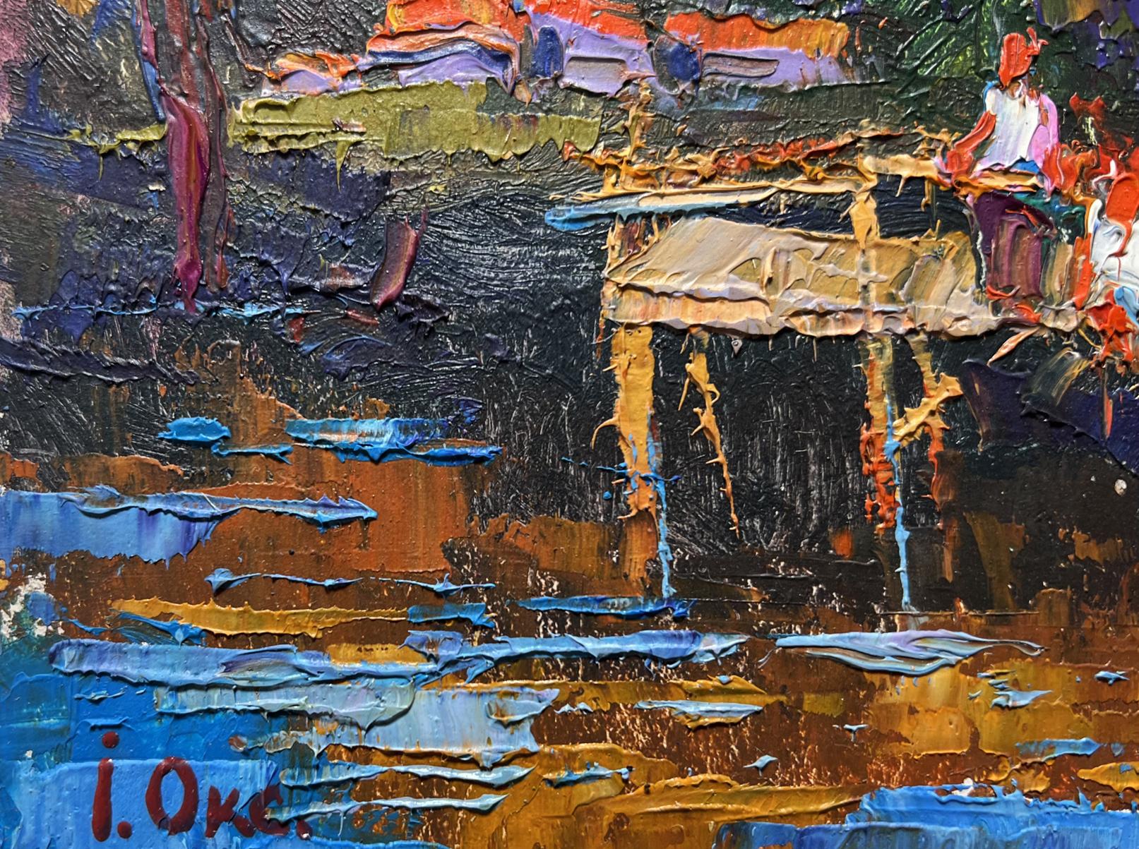 Oil painting Evening freshness by the river by Oksana Ivanyuk