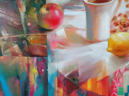 Abstract oil painting Morning Coffee Anatoly Tarabanov