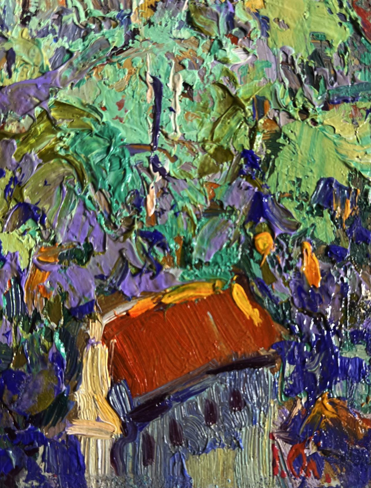 Vibrant impressionist oil painting City after the Rain by Oleksiy Ivanyuk
