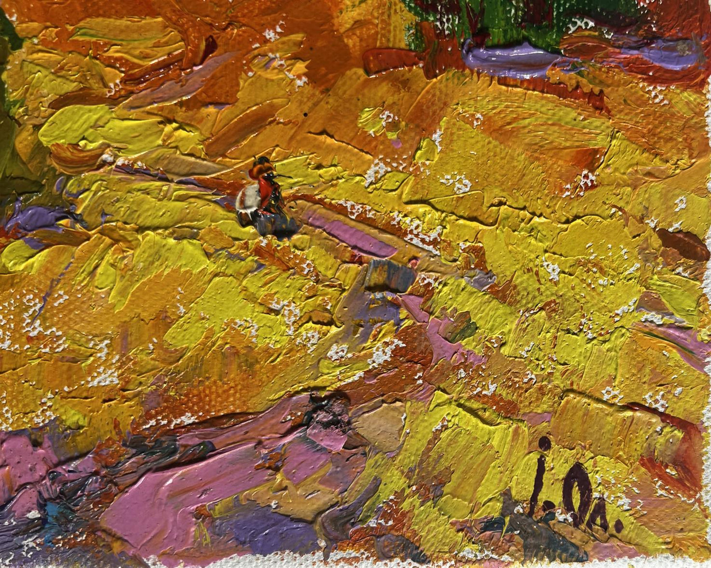 Vibrant impressionist oil painting A light breeze in the field by Oleksiy Ivanyuk