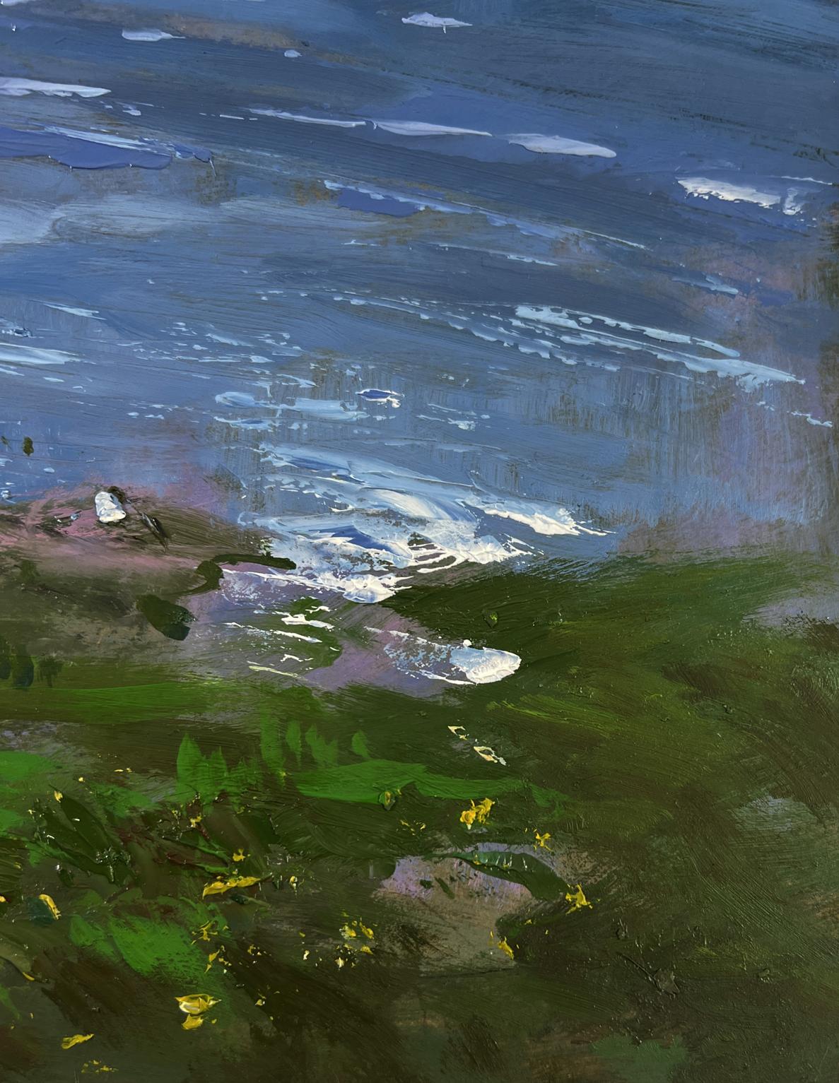 Textured impressionist shoreline painting by Yuriy Suprunchuk