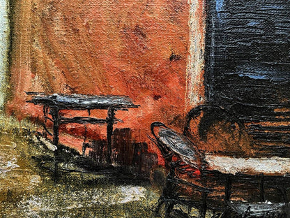 Oil painting Unchanging by Serhiy Kovalev on rustic wooden table