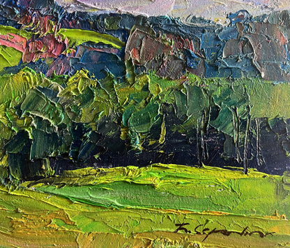 Oil painting Summer meadows and forests by Boris Serdyuk